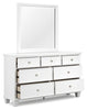 Fortman Queen Panel Bed, Dresser, Mirror and 2 Nightstands