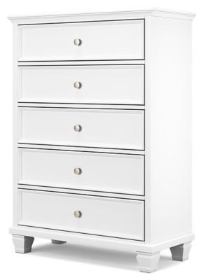 Fortman King Panel Bed, Dresser, Mirror, Chest and Nightstand