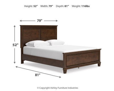 Cama Queen con paneles, tocador y espejo Danabrin