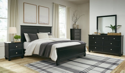 Cama Queen con paneles Lanolee