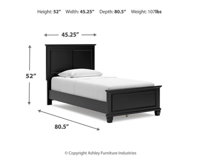 Lanolee Twin Panel Bed