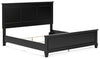 Cama King con paneles Lanolee