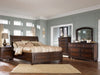 Cama tipo trineo Porter Queen, tocador y espejo