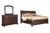 Cama tipo trineo Porter California King, cómoda y espejo