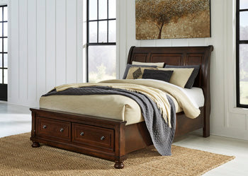 Cama tipo trineo Porter Queen con espacio de almacenamiento