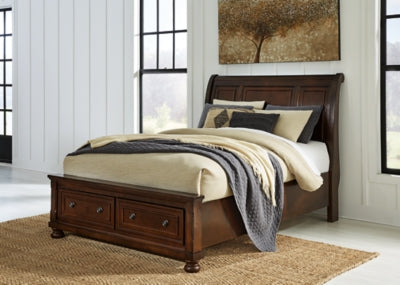 Cama tipo trineo Porter Queen con espacio de almacenamiento