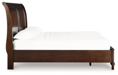 Cama Queen tipo trineo con espacio de almacenamiento Trellington