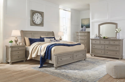 Lettner Queen Sleigh Bed with 2 Storage Drawers