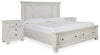 Cama King con almacenaje y dos mesitas de noche Robbinsdale