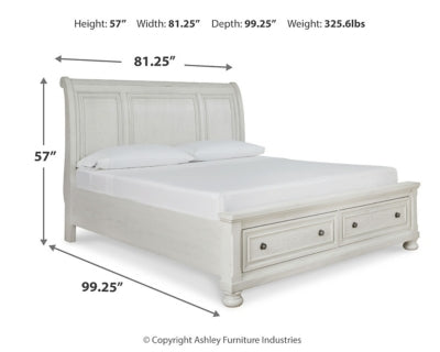 Cama tipo trineo Robbinsdale California King con espacio de almacenamiento