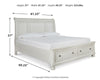 Cama tipo trineo Robbinsdale California King con espacio de almacenamiento