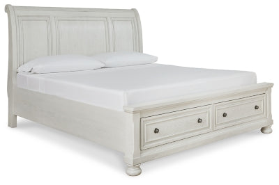 Cama tipo trineo Robbinsdale King con espacio de almacenamiento
