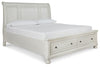 Cama tipo trineo Robbinsdale King con espacio de almacenamiento