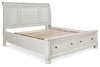 Cama tipo trineo Robbinsdale California King con espacio de almacenamiento