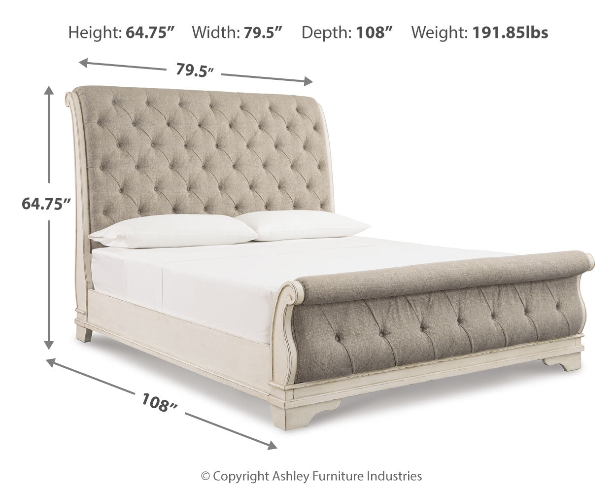 Cama tipo trineo Realyn California King