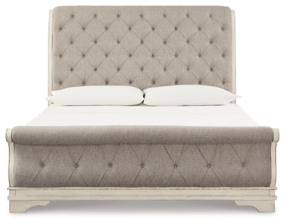 Realyn King Sleigh Bed, Dresser Mirror and Nightstand