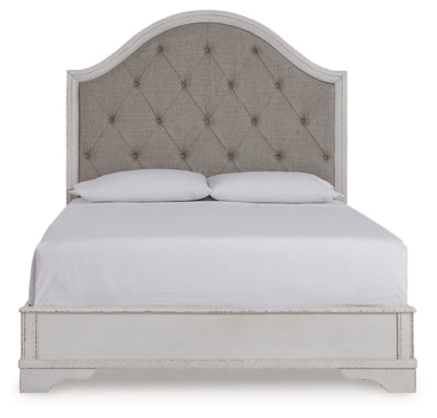 Cama Queen con paneles tapizados Blendon