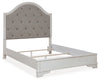 Cama Queen con paneles tapizados Blendon