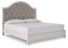 Cama con panel tapizado Blendon King