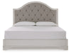 Cama con panel tapizado Blendon King