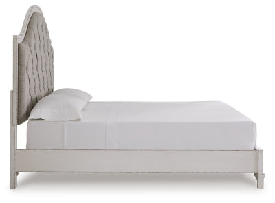 Cama con panel tapizado Blendon King