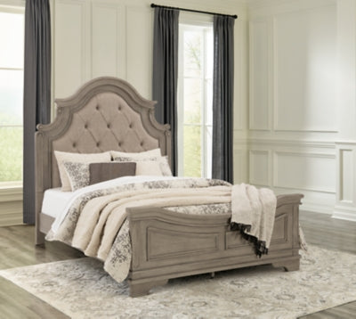 Lodenbay Queen Upholstered Panel Bed, Dresser and Nightstand