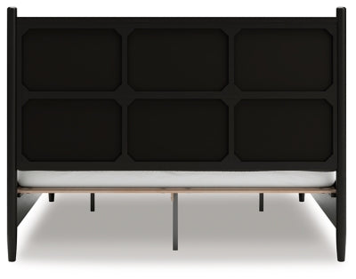 Cama California King con almacenamiento y paneles tapizados Portdown