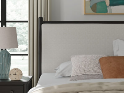 Cama California King con almacenamiento y paneles tapizados Portdown