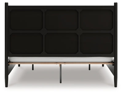 Cama Portdown King con almacenamiento y paneles tapizados