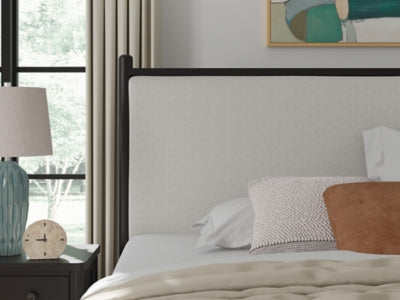 Cama Portdown King con almacenamiento y paneles tapizados
