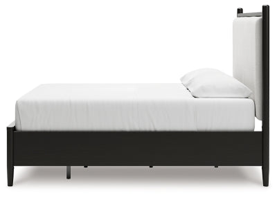 Cama Portdown King con almacenamiento y paneles tapizados