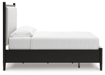 Cama Portdown King con almacenamiento y paneles tapizados