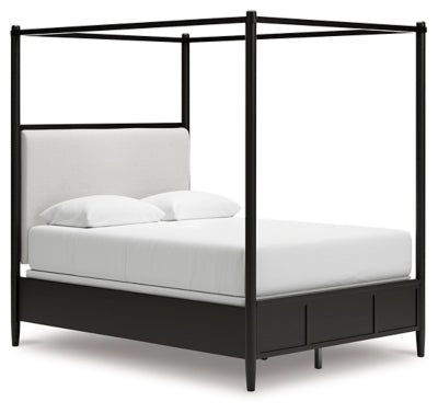 Cama con dosel tapizada Portdown Queen