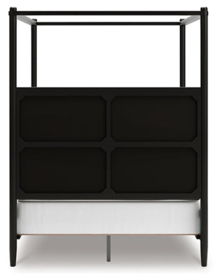 Cama con dosel tapizada Portdown Queen