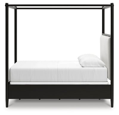 Cama con dosel tapizada Portdown Queen