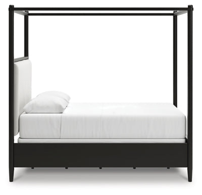 Cama con dosel tapizada Portdown Queen
