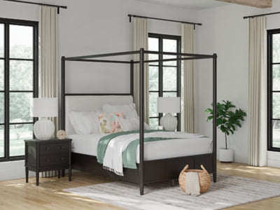 Cama con dosel tapizada Portdown Queen