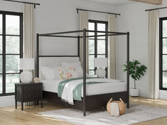 Cama con dosel tapizada Portdown Queen