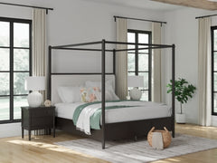 Cama con dosel tapizada Portdown King