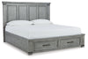 Cama King con almacenamiento Russelyn