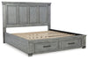 Cama King con almacenamiento Russelyn