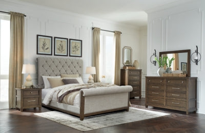 Cama tapizada Hillcott Queen