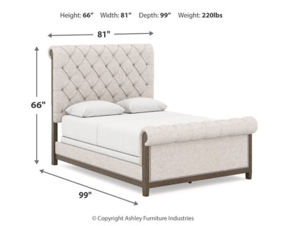 Cama tapizada Hillcott Queen