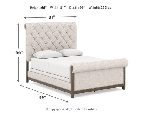 Cama tapizada Hillcott Queen