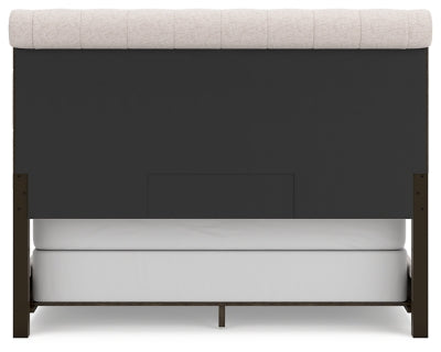 Hillcott King Upholstered Bed, Dresser and Mirror