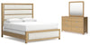 Cama tapizada Rencott California King, tocador y espejo