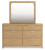 Rencott King Upholstered Bed, Dresser and Mirror