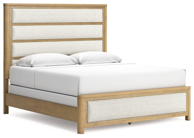 Rencott King Upholstered Bed, Dresser and Mirror