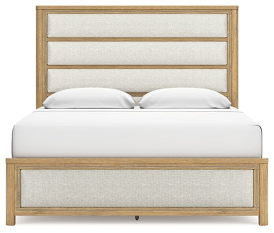 Rencott King Upholstered Bed, Dresser and Mirror