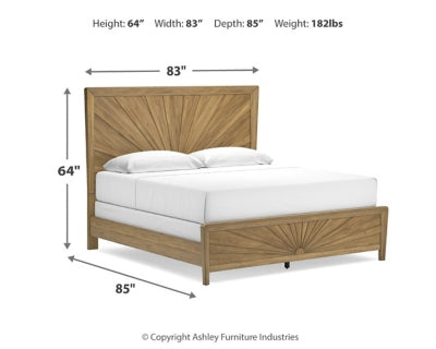 Cama King con paneles Takston